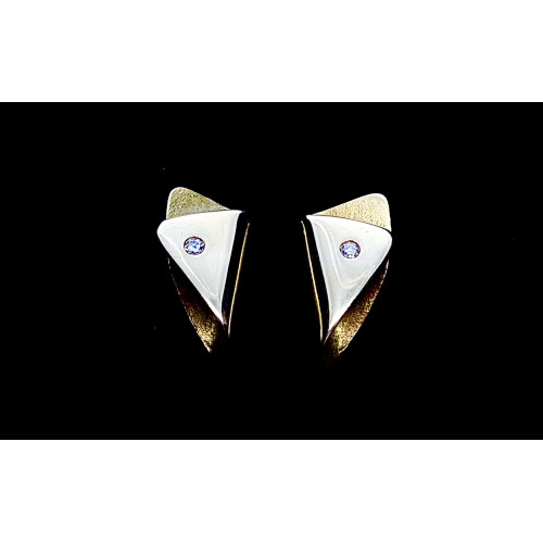 Pendientes de oro amarillo y diamantes