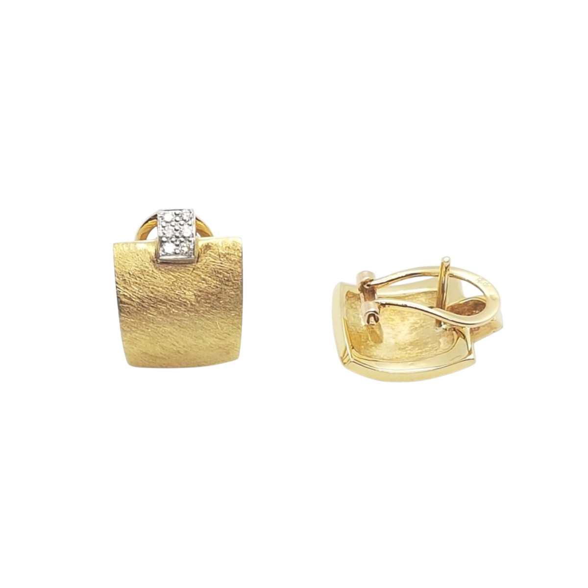 Pendientes de oro amarillo y diamantes