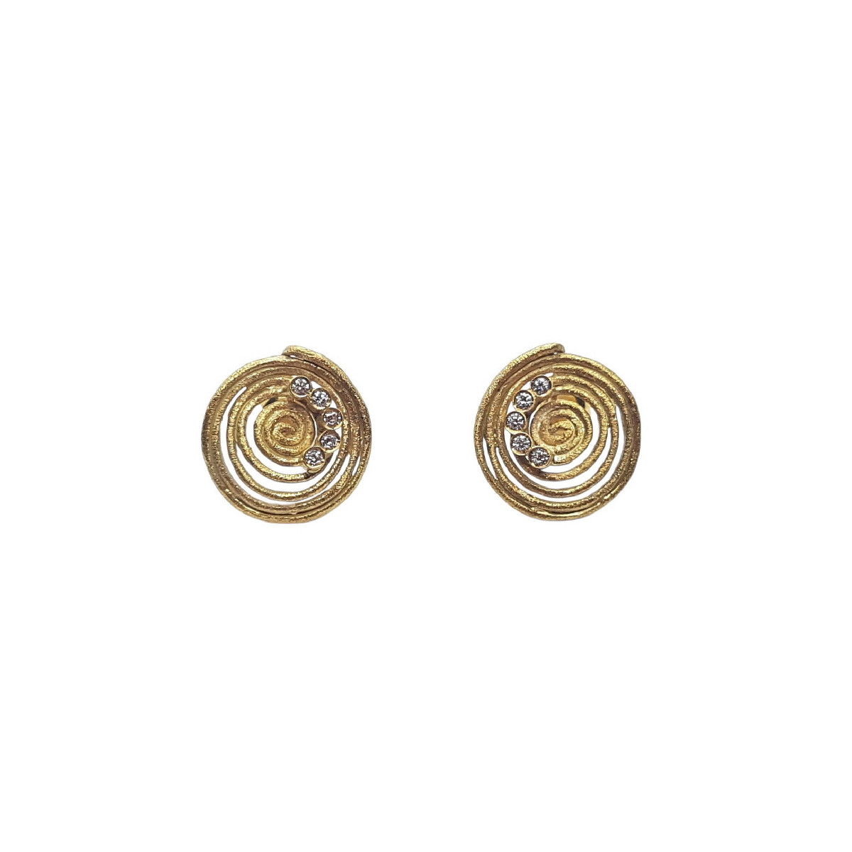 Pendientes de oro amarillo y diamantes