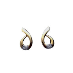 Pendientes de oro amarillo y diamantes