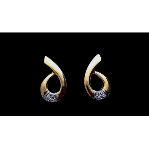 Pendientes de oro amarillo y diamantes
