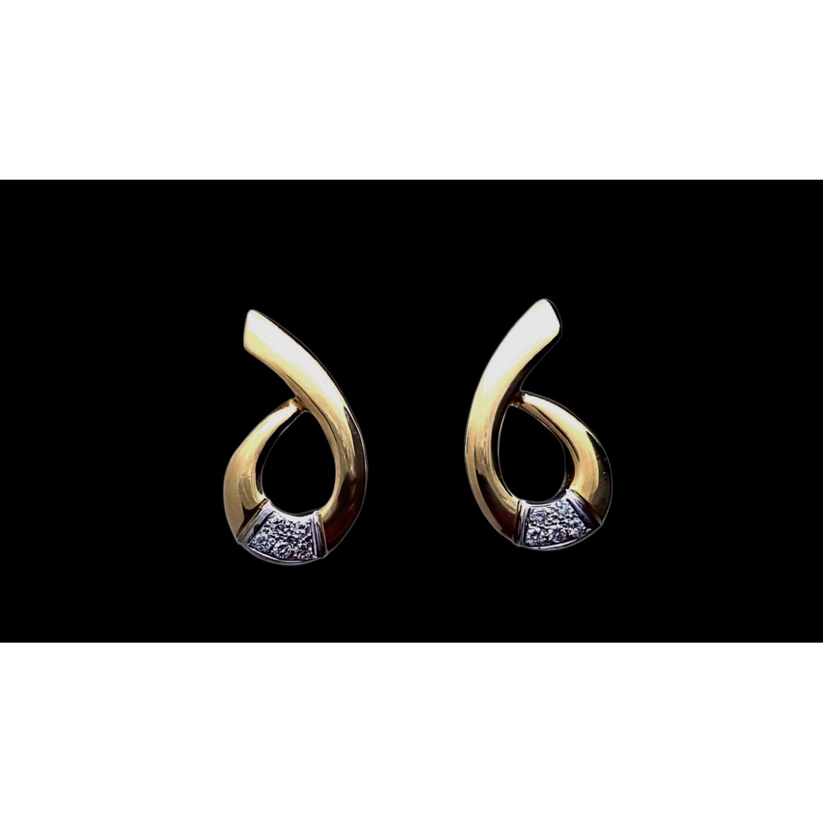 Pendientes de oro amarillo y diamantes