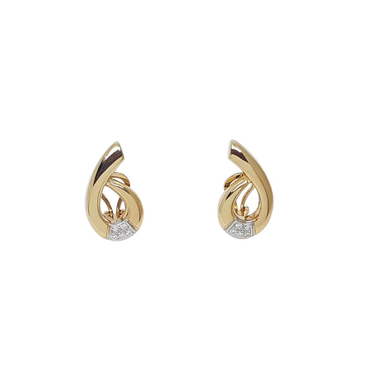 Pendientes de oro amarillo y diamantes