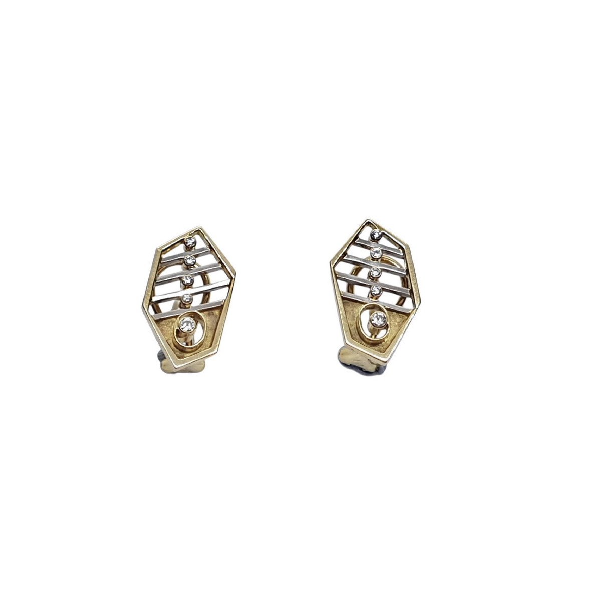 Pendientes de oro amarillo y diamantes