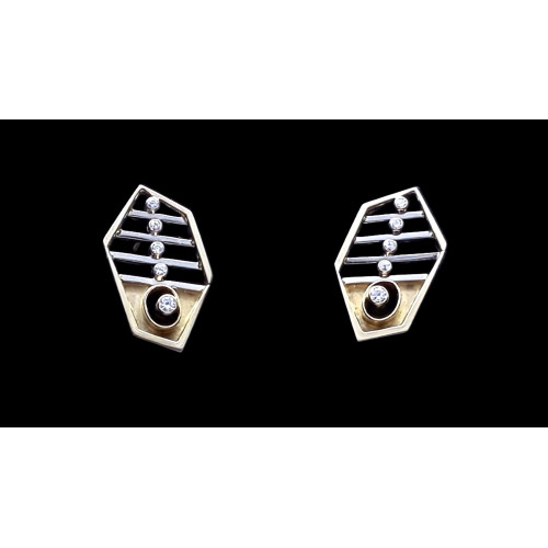 Pendientes de oro amarillo y diamantes