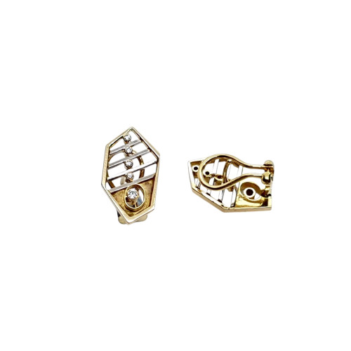 Pendientes de oro amarillo y diamantes