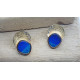Pendientes de oro amarillo con ópalo y diamantes