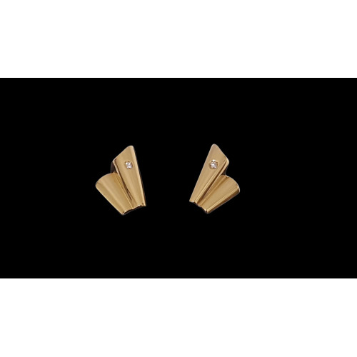 Pendientes de oro amarillo y diamantes