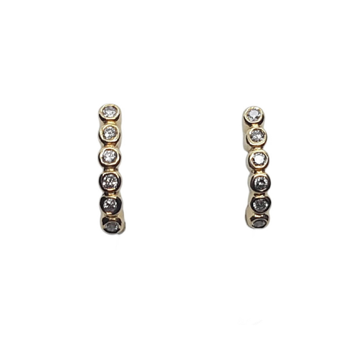 Pendientes de oro amarillo y diamantes