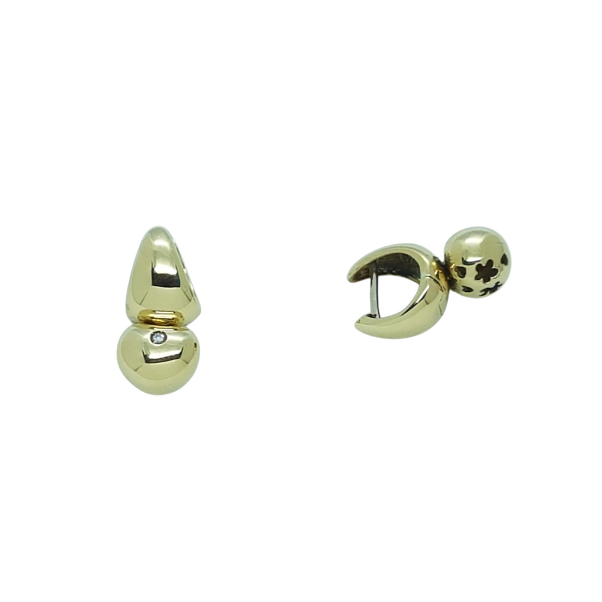 Pendientes de oro amarillo y diamantes
