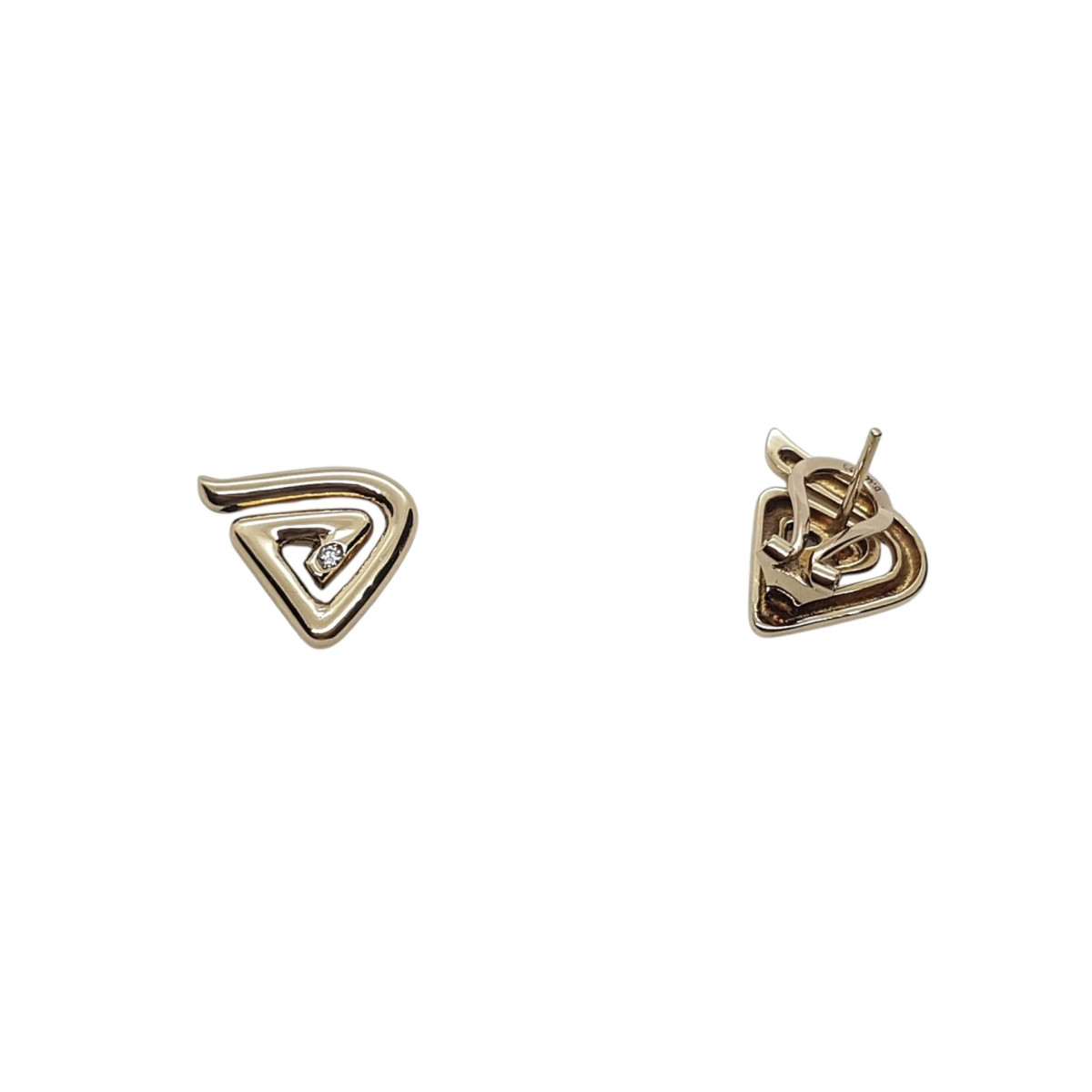 Pendientes de oro amarillo y diamantes