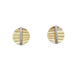 Pendientes de oro amarillo y oro blanco con diamantes