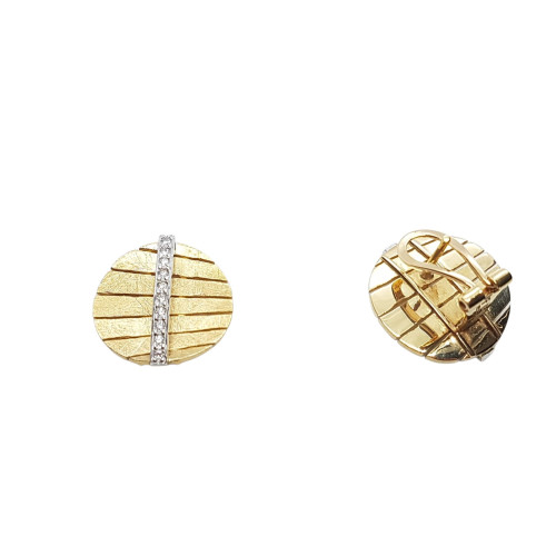 Pendientes de oro amarillo y oro blanco con diamantes