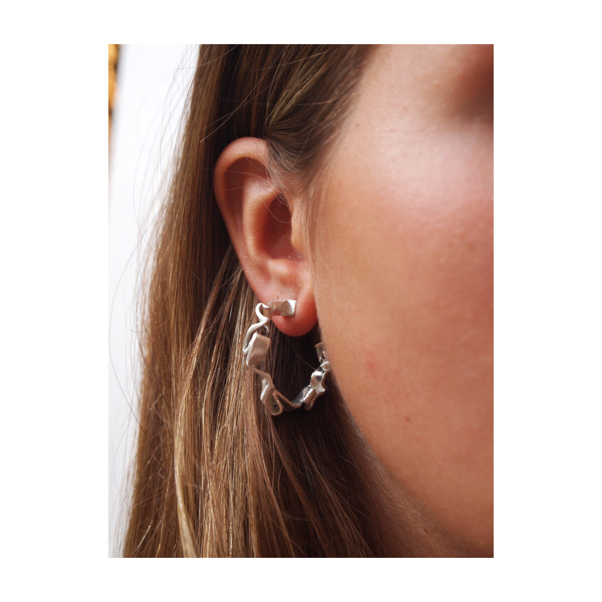 Pendientes de plata en forma de aros