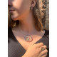 Pendientes de plata y oro con diamantes