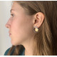 Pendientes de plata y oro con diamantes