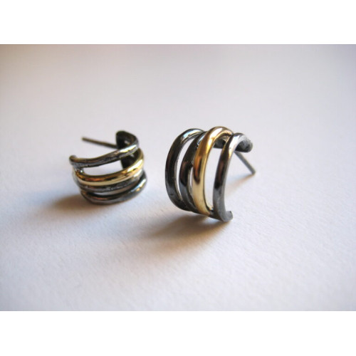 Pendientes de plata y oro