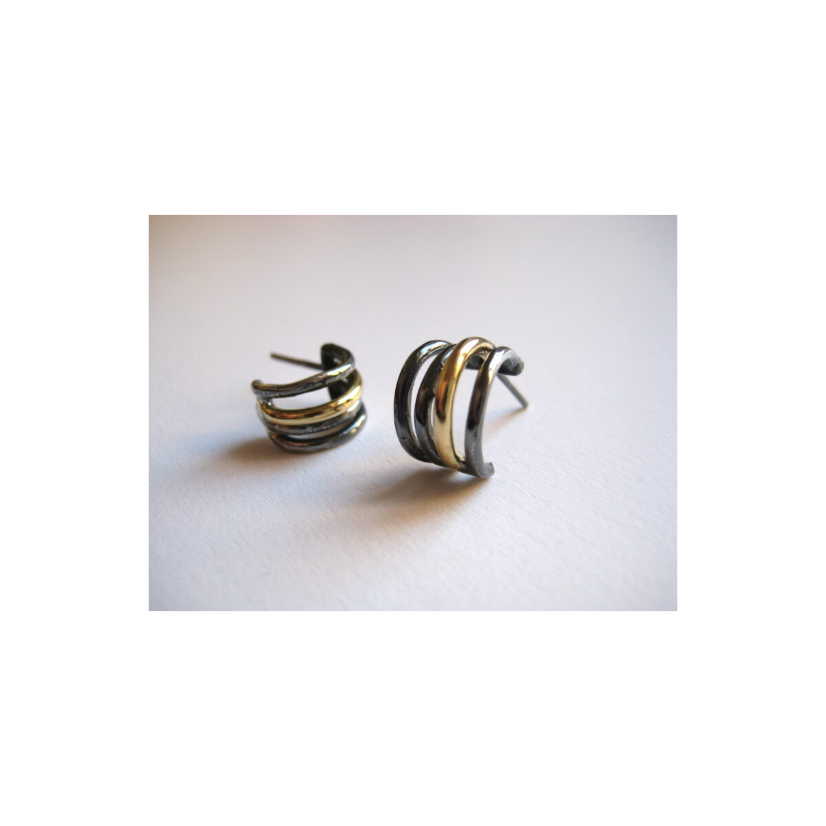 Pendientes de plata y oro