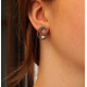 Pendientes de plata y oro con diamantes