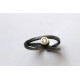 Anillo de plata y oro con diamante