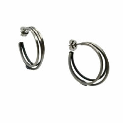 Pendientes de plata en forma de aros