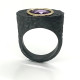 Anillo de plata y oro con amatista Anillo de plata y oro con amatista