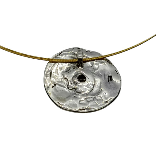 Gargantilla de plata,oro y cianita Gargantilla de plata,oro y cianita