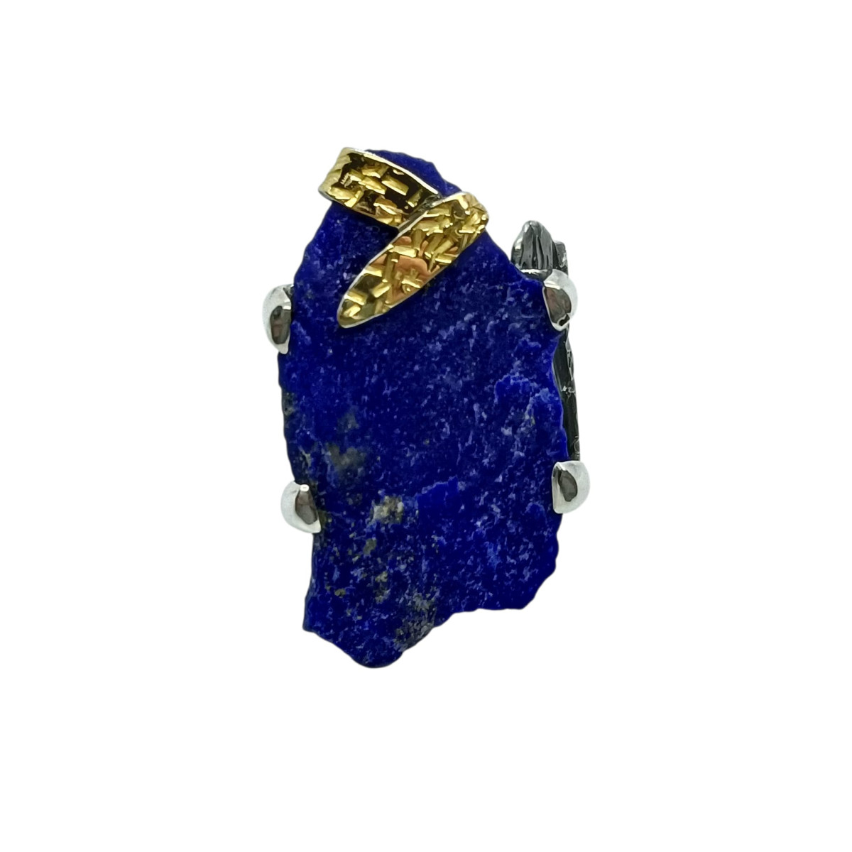 Anillo de plata y oro con lapislázuli Anillo de plata y oro con lapislázuli