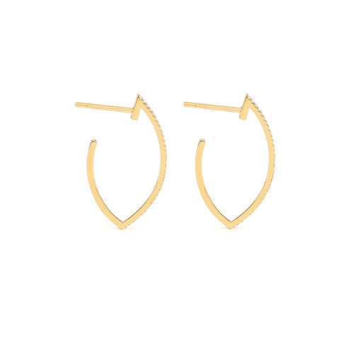 Pendientes de oro amarillo y diamantes