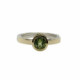 Anillo de plata y oro con peridoto