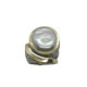 Anillo de plata y oro con perla
