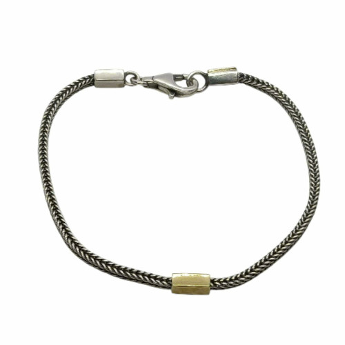 Pulsera de plata y oro
