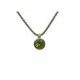 Gargantilla de plata y oro con peridoto