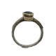Anillo de plata y oro con peridoto