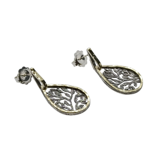 Pendientes de plata y oro