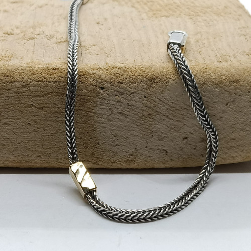 Pulsera de plata y oro