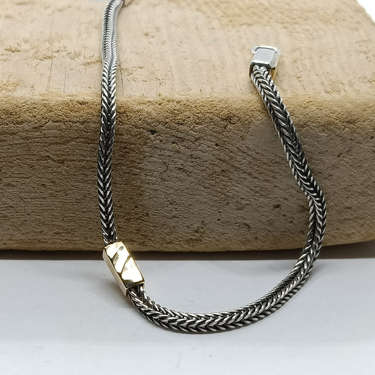 Pulsera de plata y oro