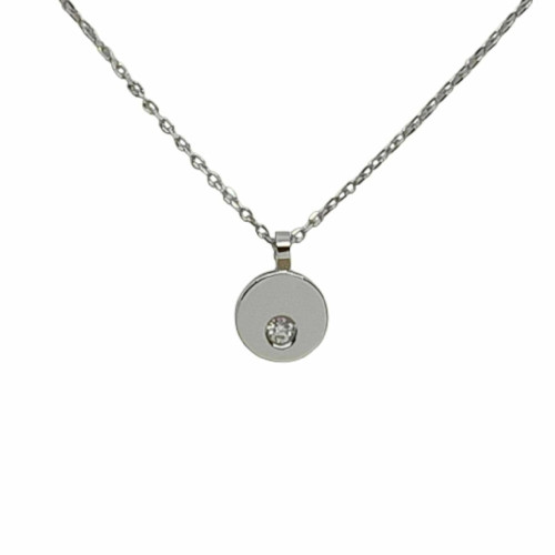 Gargantilla de oro blanco y diamante