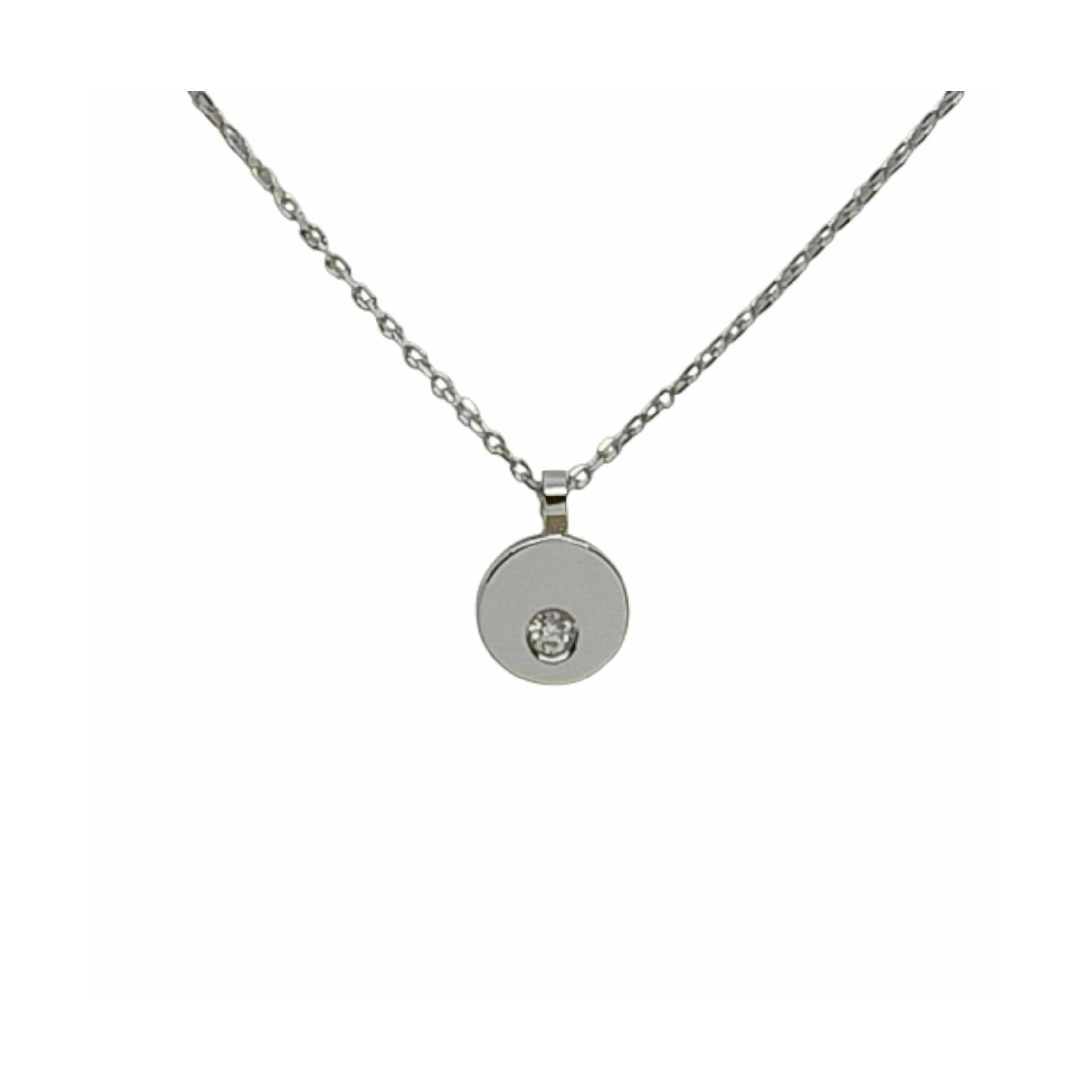 Gargantilla de oro blanco y diamante