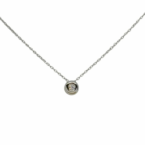 Gargantilla de oro blanco y diamante