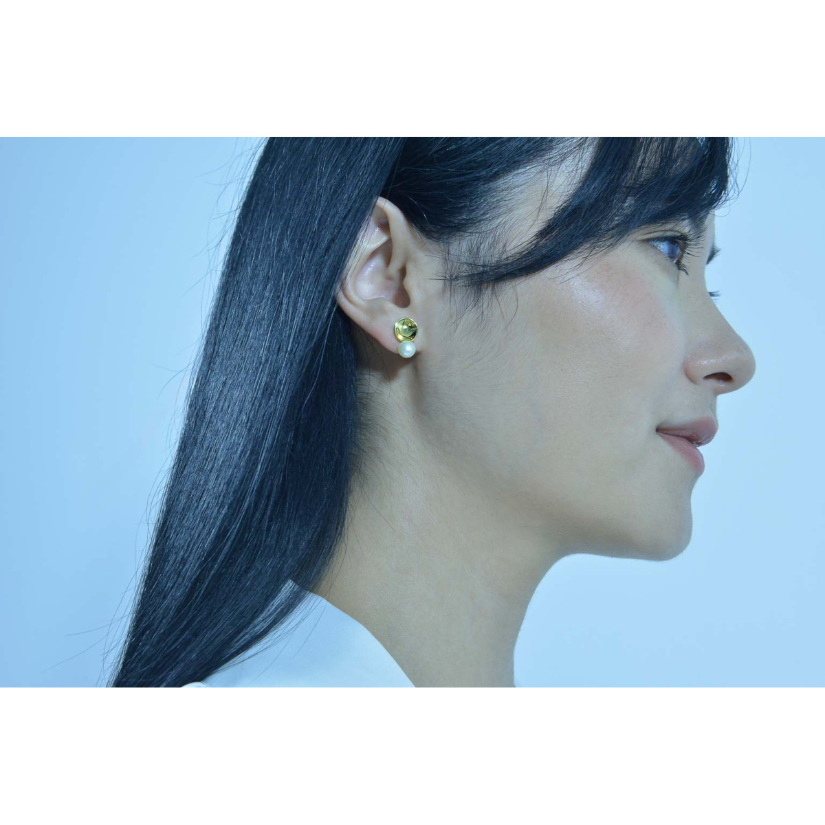 PENDIENTES DE PLATA CHAPADA CON PERLA