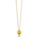 COLLAR DE PLATA CHAPADA CON PERLA