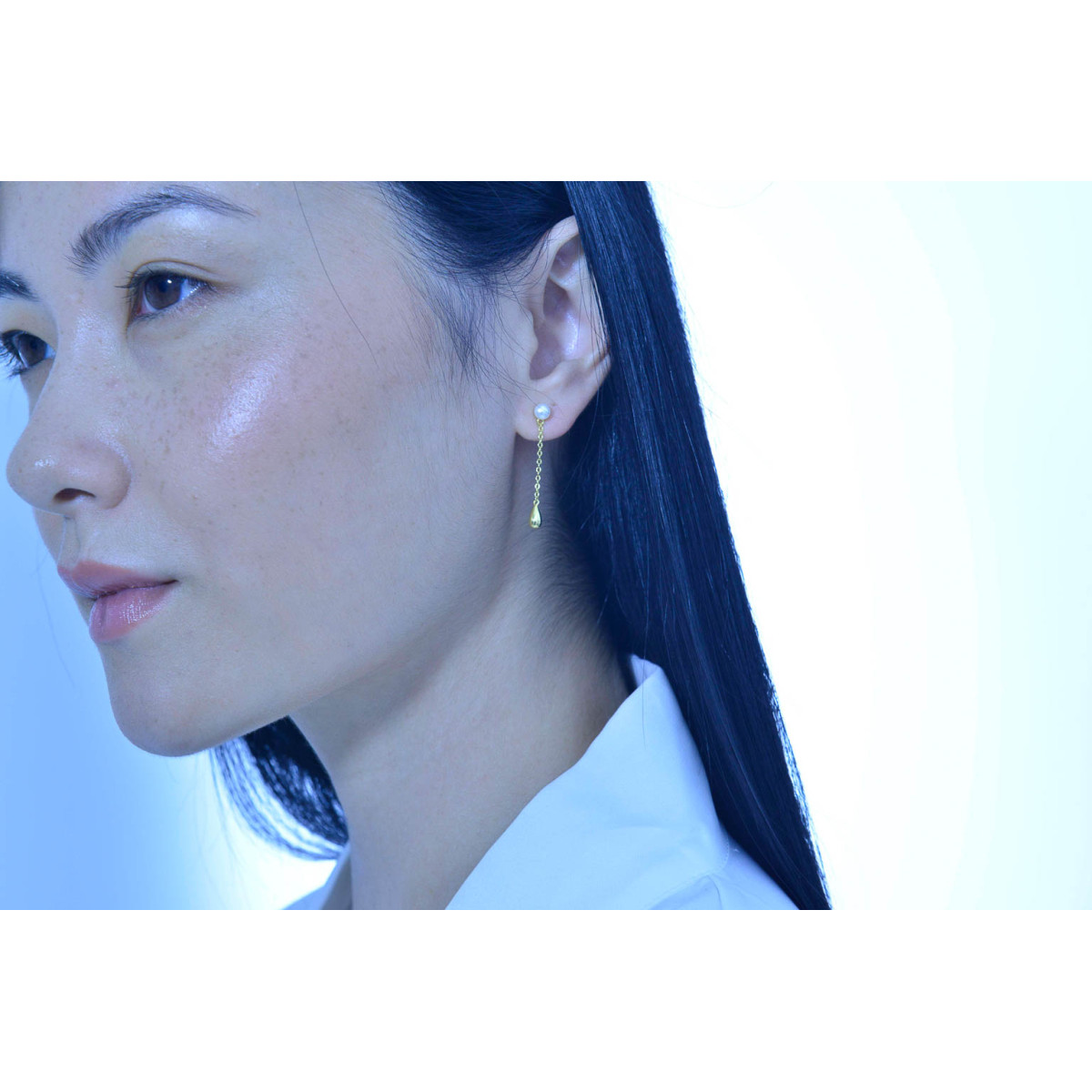 PENDIENTES DE PLATA CHAPADA CON PERLA