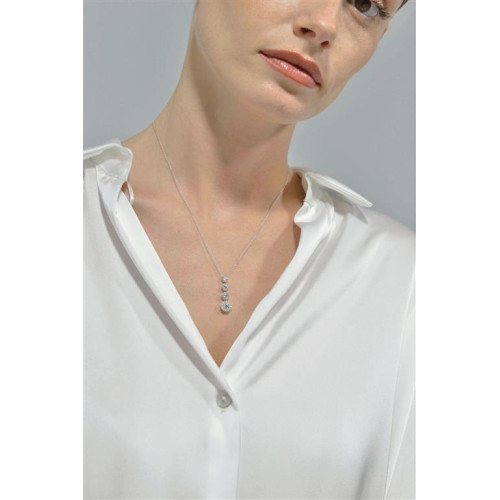 Collar de plata con circonitas