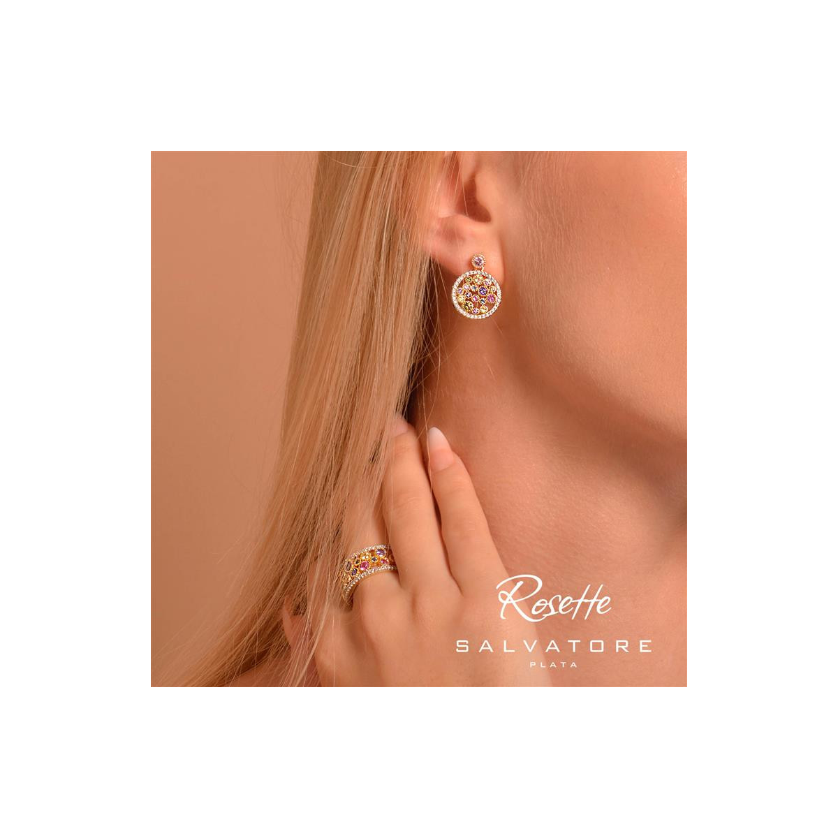 Pendientes con circonitas de colores