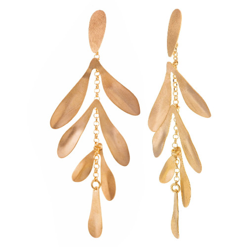 PENDIENTES LARGOS DE PLATA CHAPADA