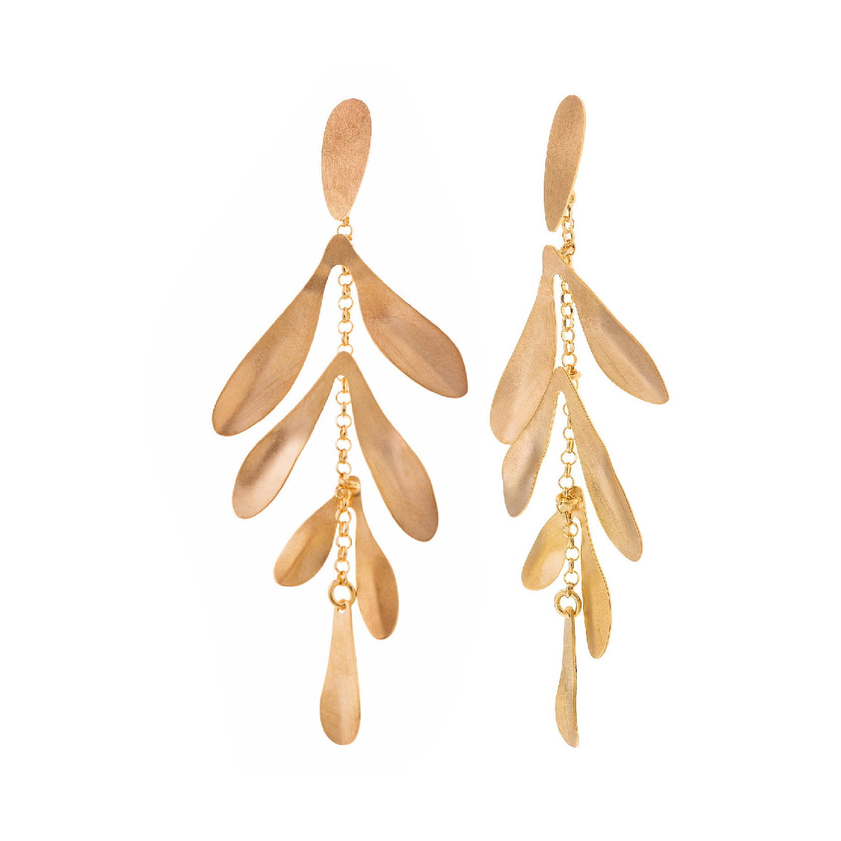 PENDIENTES LARGOS DE PLATA CHAPADA