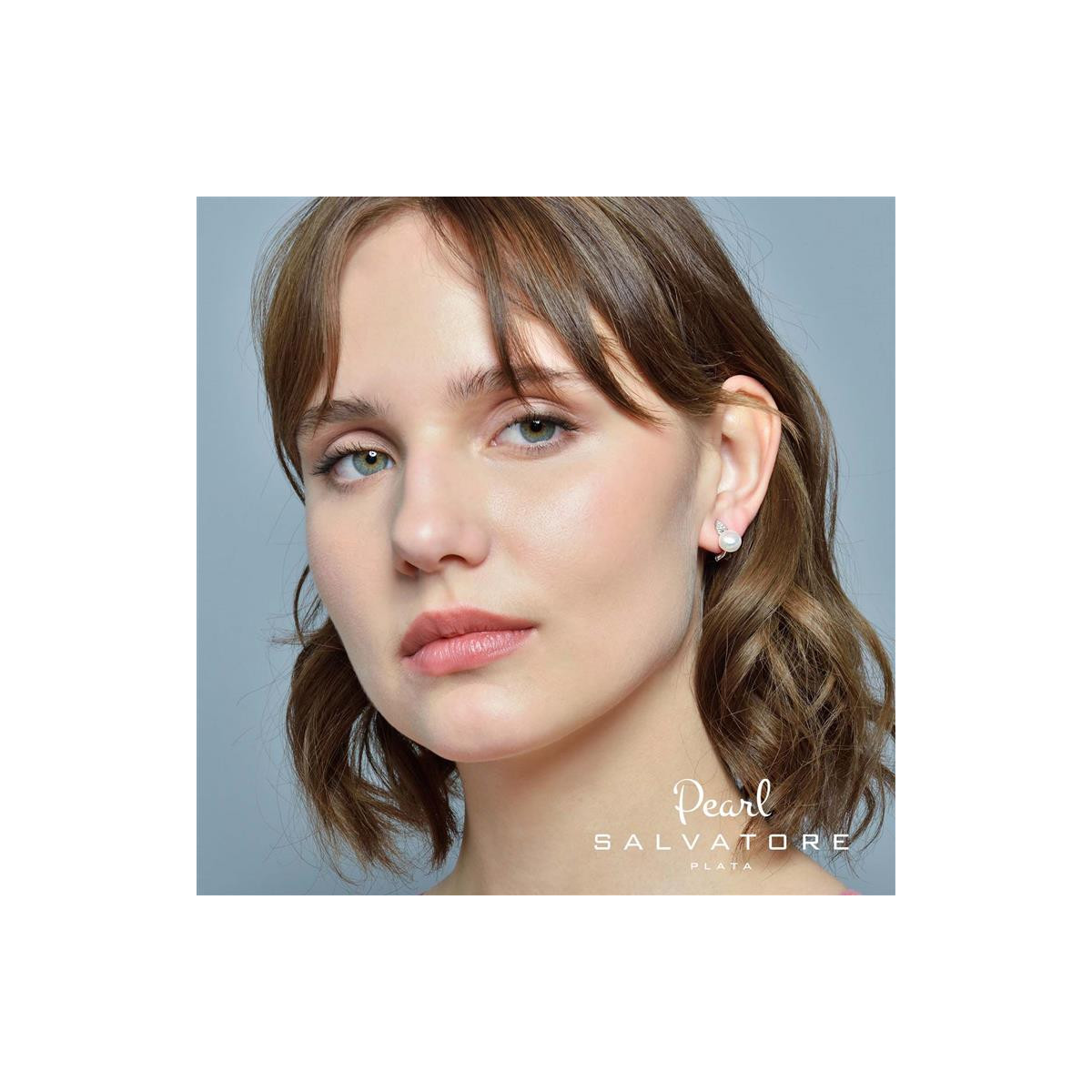 Pendientes de plata con perlas naturales y circonitas