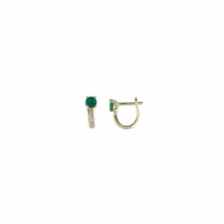 Pendientes de plata, estilo aros con circonitas