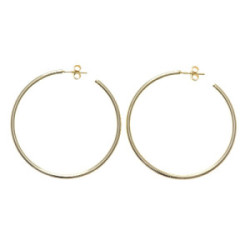 Pendientes de plata chapada, estilo aros